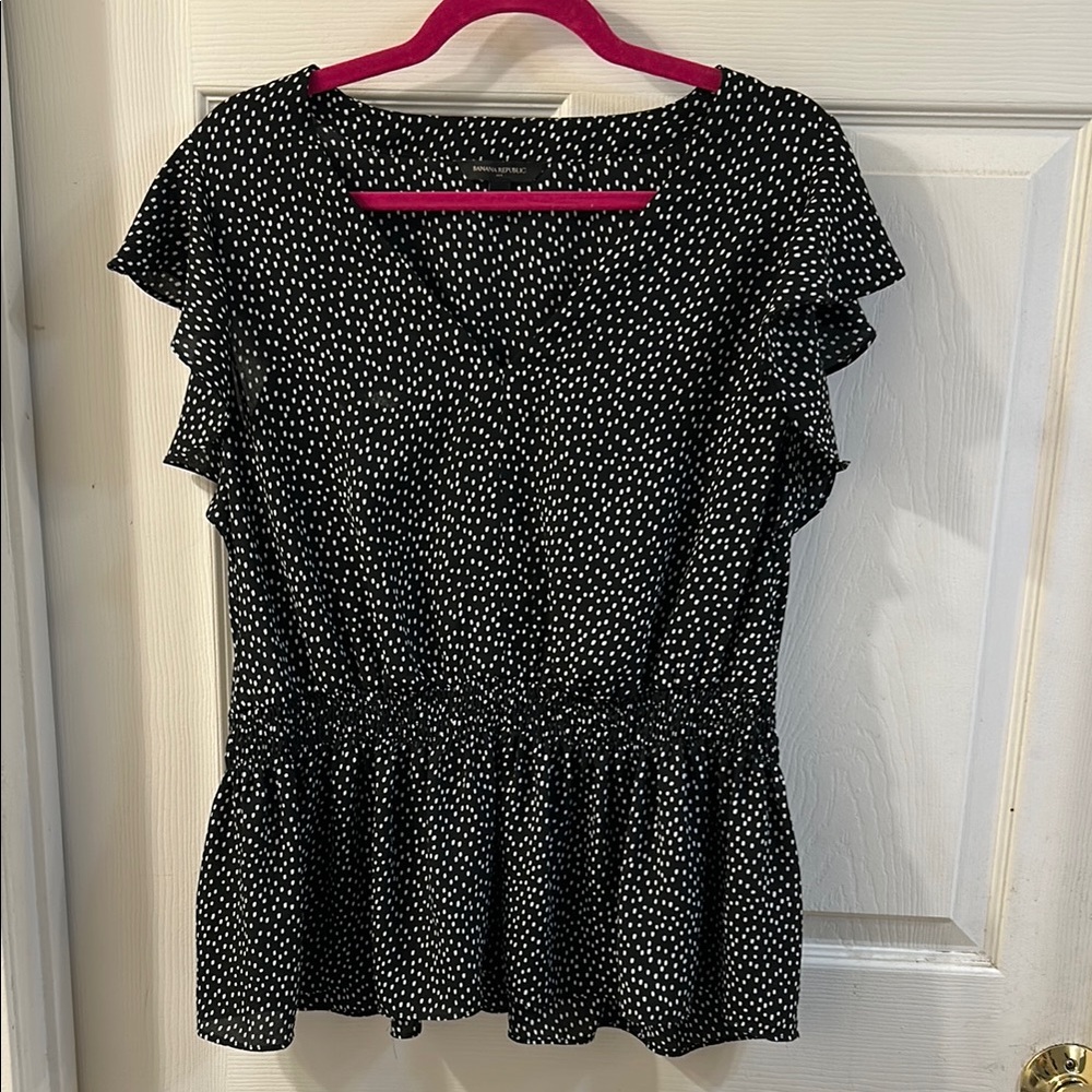 Black and White Polka Dot Women's Top
